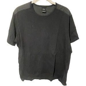 Nau Mens Size Large Black Organic Cotton Crewneck Short‎ Sleeve Tshirt